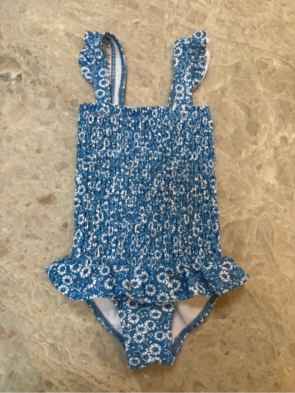 Minnow Blue Floral One Piece